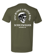 Load image into Gallery viewer, Hustle Hard Skull - Tools of The Trade - White Print
