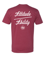 Load image into Gallery viewer, Attitude Over Ability FB - Old School SDW FF - White logo
